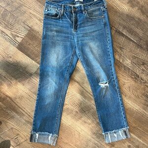 Dear John Blaire Distressed Ankle Cropped Jeans sz 26